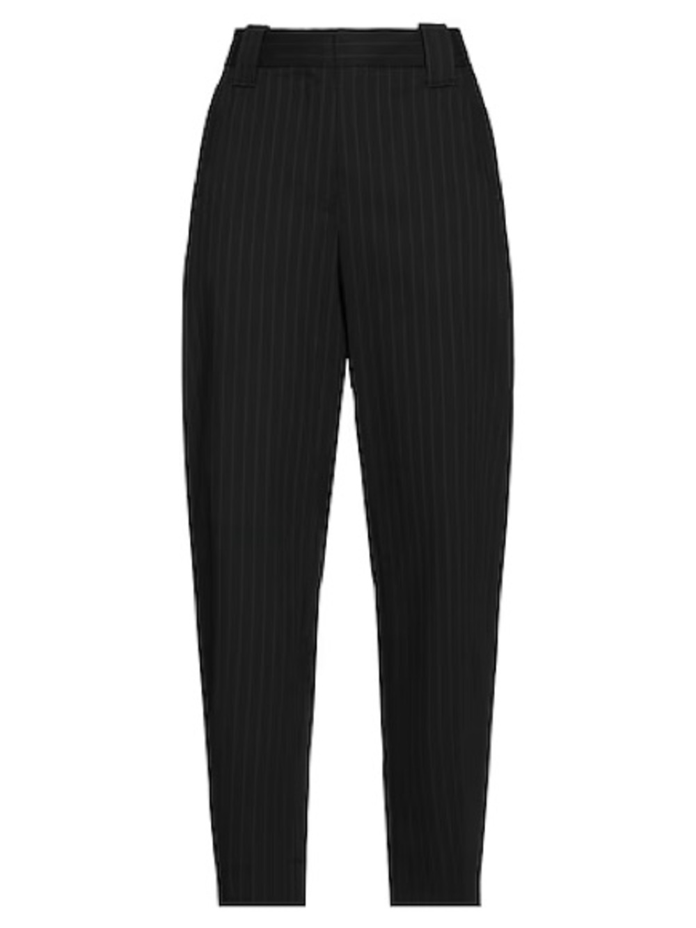 Ganni Black Pinstripe Tailored Trousers